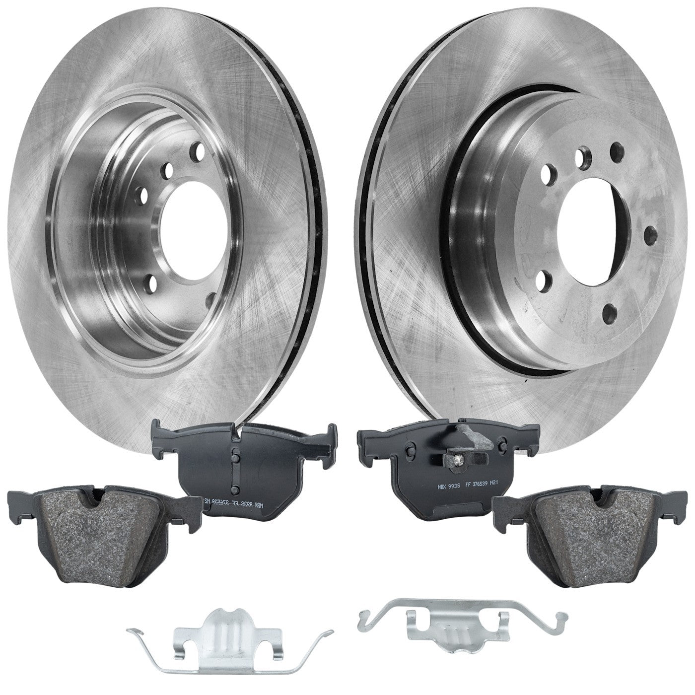Rear Brake Disc Rotors and Pads Kit for BMW 5 Series E60 (2007)