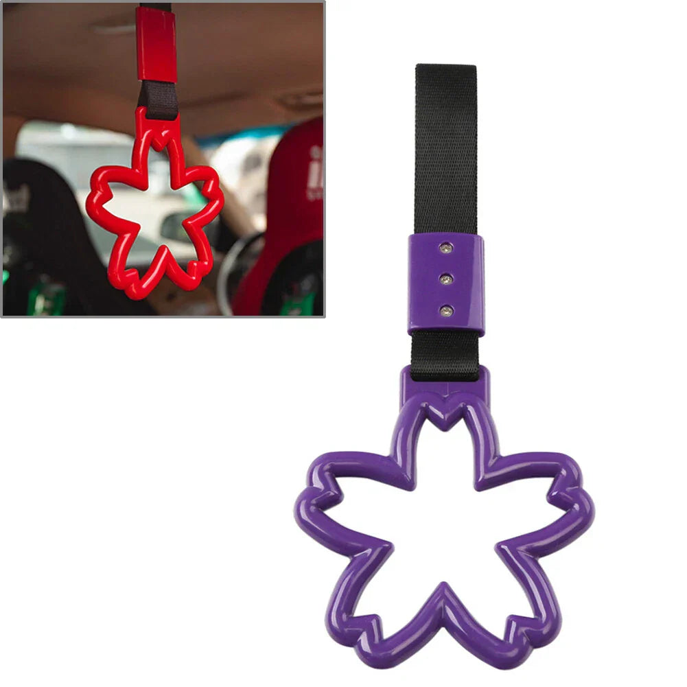 Cherry Blossom Shaped Ring Handle Strap for Train Bus Charm Tools