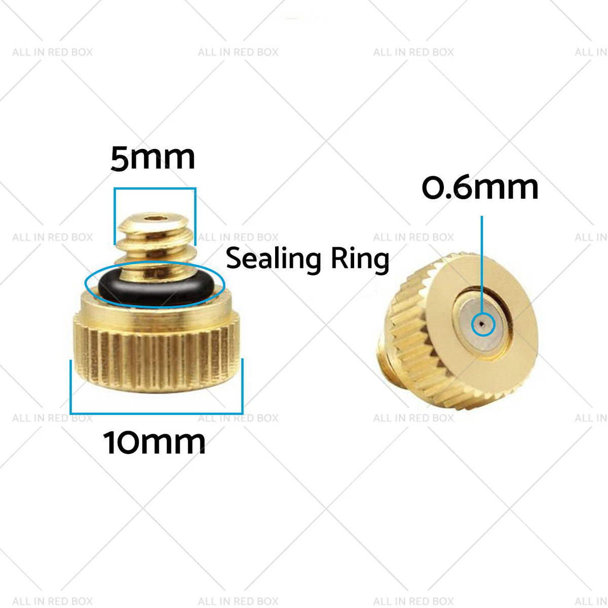 50pcs Cooling System Misting Nozzles 0.024" Brass for Universal Use