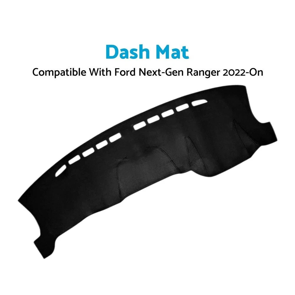Dash Mat Anti-Slip Microfiber Leather for Ford Next-Gen Ranger (2022-On)
