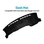 Dash Mat Anti-Slip Microfiber Leather for Ford Next-Gen Ranger (2022-On)