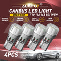 Set of 4 T10 LED License Plate Light Bulbs for Universal Fit