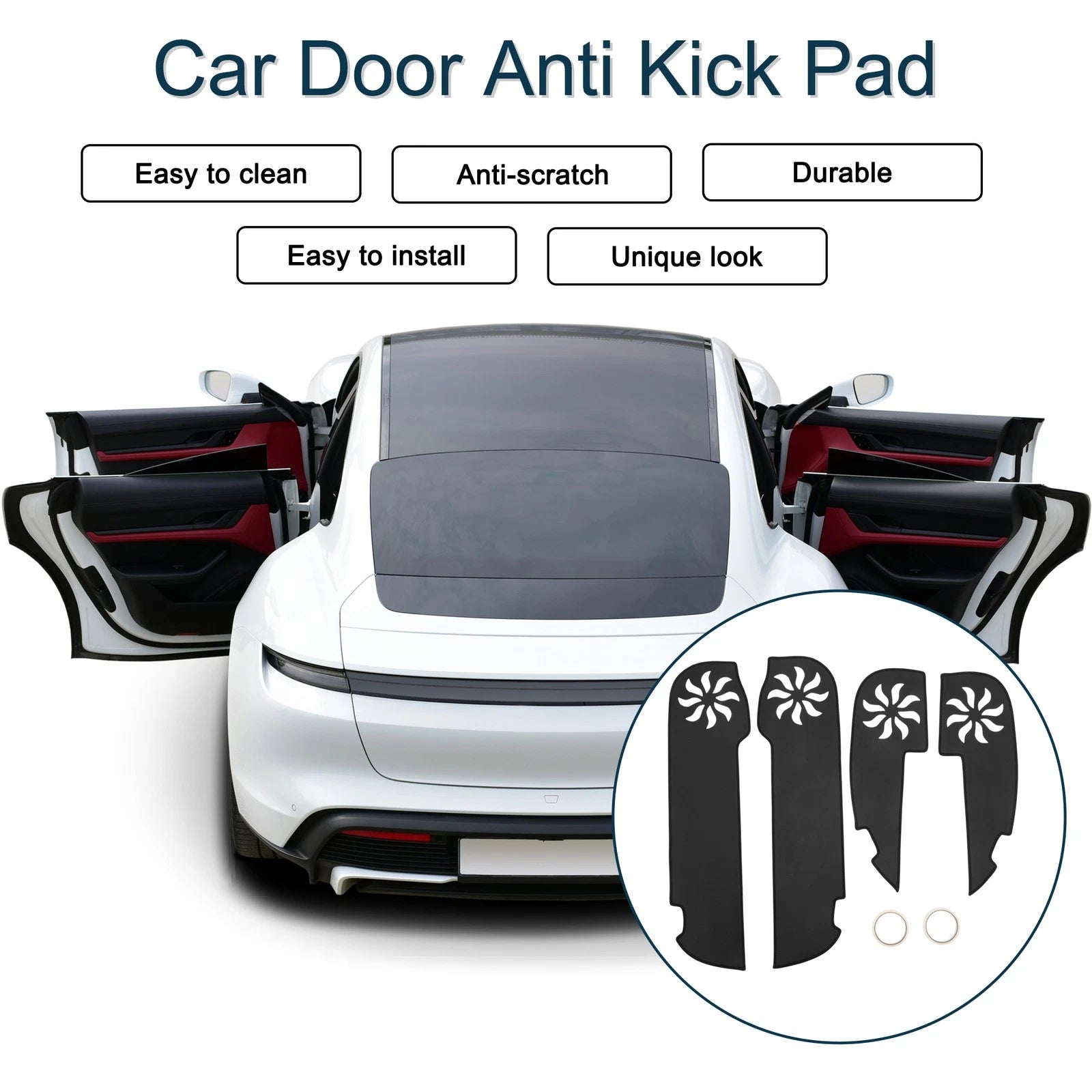 Set of 1 Car Door Anti Kick Pad Sticker Protector for Toyota Crown (2004–2009)