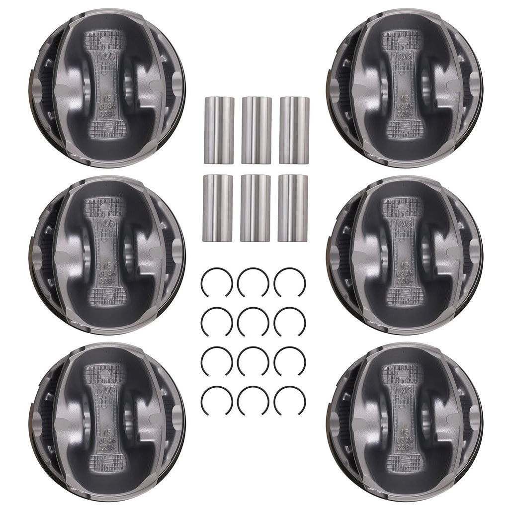 6Pcs Piston & Rings for Land Rover Range Rover, Jaguar XJ 3.0L V6 (2014–2019)