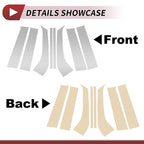 Set of 8 Door Pillar Window Trim for Ford Everest (2023–2024) Silver Tone