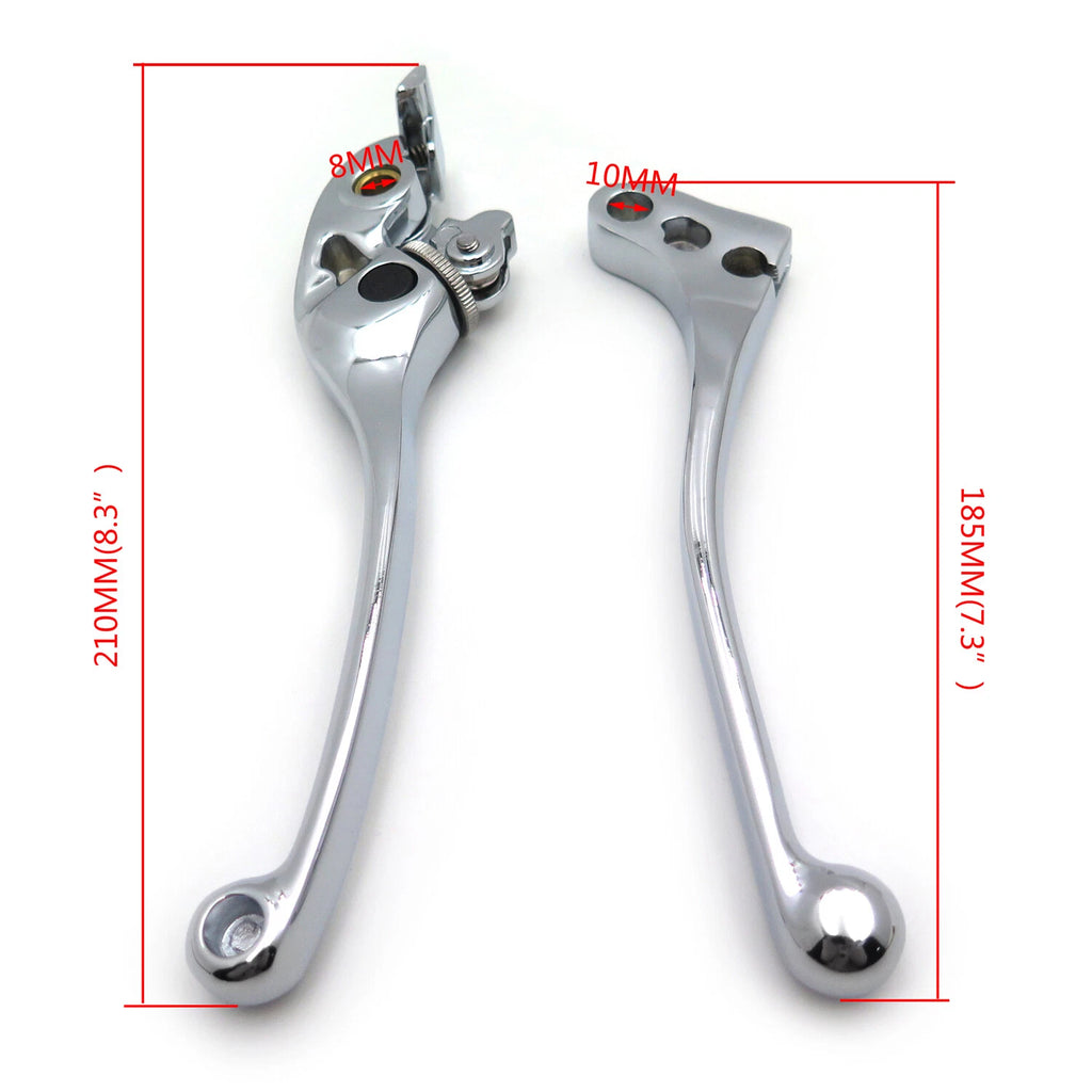 Chrome Brake & Clutch Hand Lever Controls Set L&R for Honda VTX1300 (2003–2008)