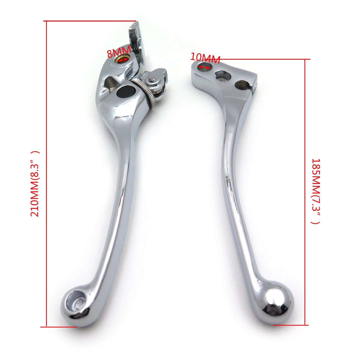 Chrome Brake & Clutch Hand Lever Controls Set L&R for Honda VTX1300 (2003–2008)