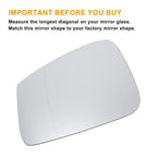 Mirror Left Side White Glass Back Heated for BMW 1 Series F20 F21