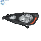 Driver Halogen Headlight for Honda Fit Sport (2009-2011) Black Housing