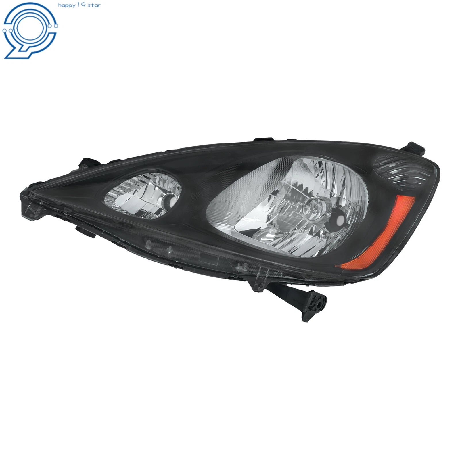 Driver Halogen Headlight for Honda Fit Sport (2009-2011) Black Housing