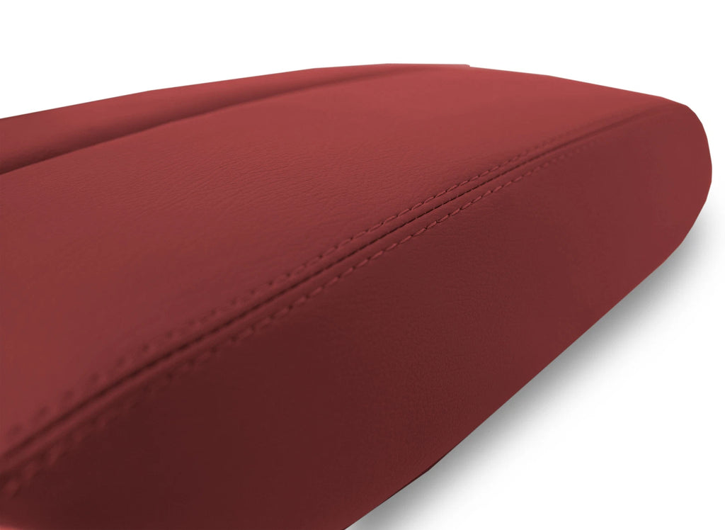Leather Center Console Armrest Cover for Audi A8 (2011–2017) - Red