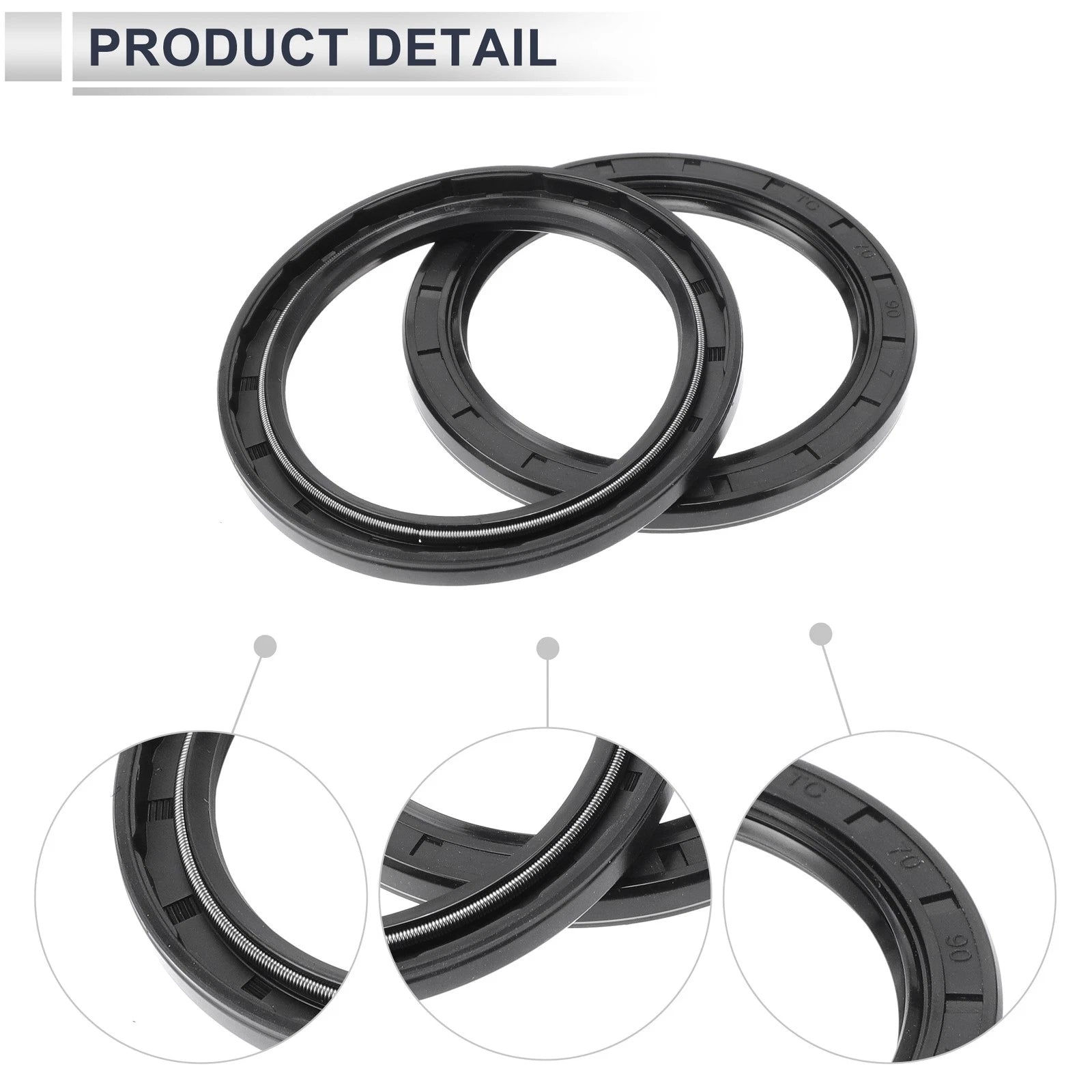 Set of 5 Oil Seal Rotary Shaft Seals for Various Models (70x90x7mm)