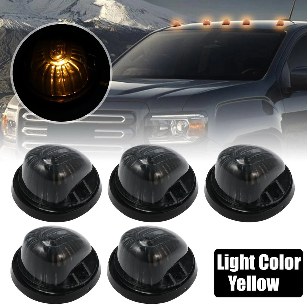 5X Cab Marker Light Smoked Black Cover Yellow for GMC C1500 (1979–1984, 1986)