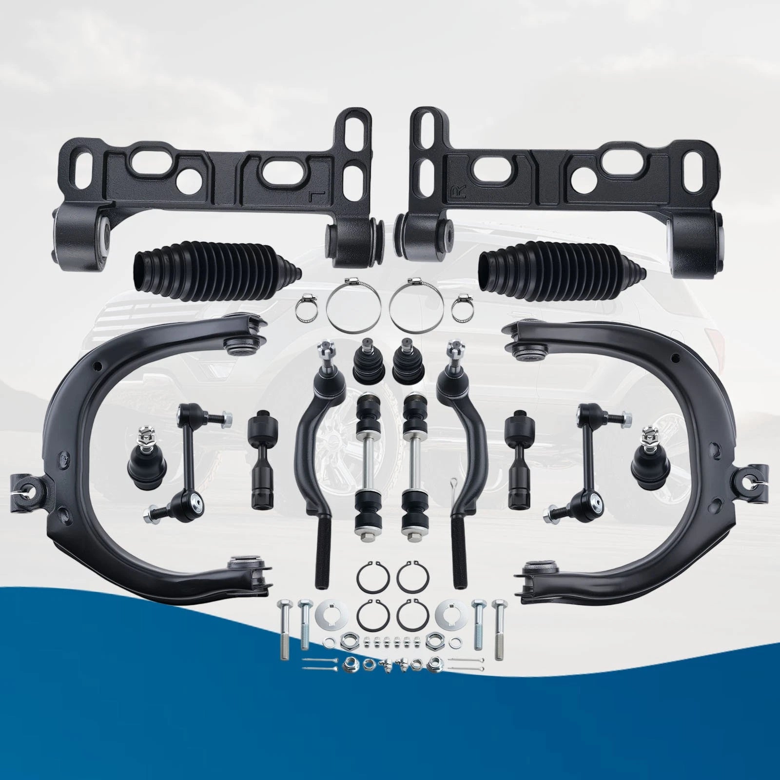 Front Upper Control Arms Ball Joints Tie Rods for Chevrolet Trailblazer (2008–2009)