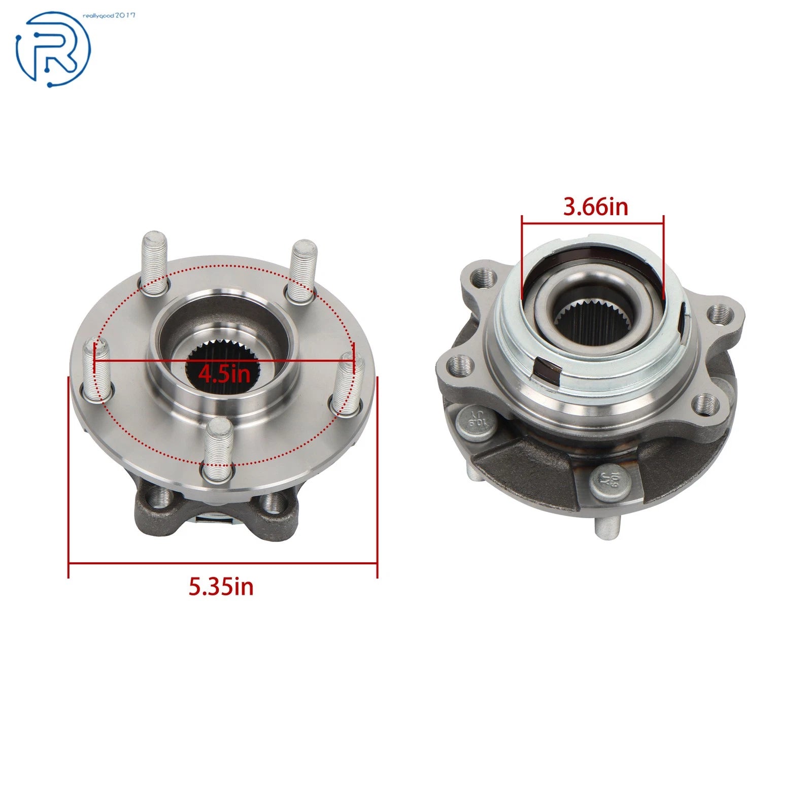 Pair Front Wheel Hub Bearings for Nissan Altima Maxima Murano (2009–2018)