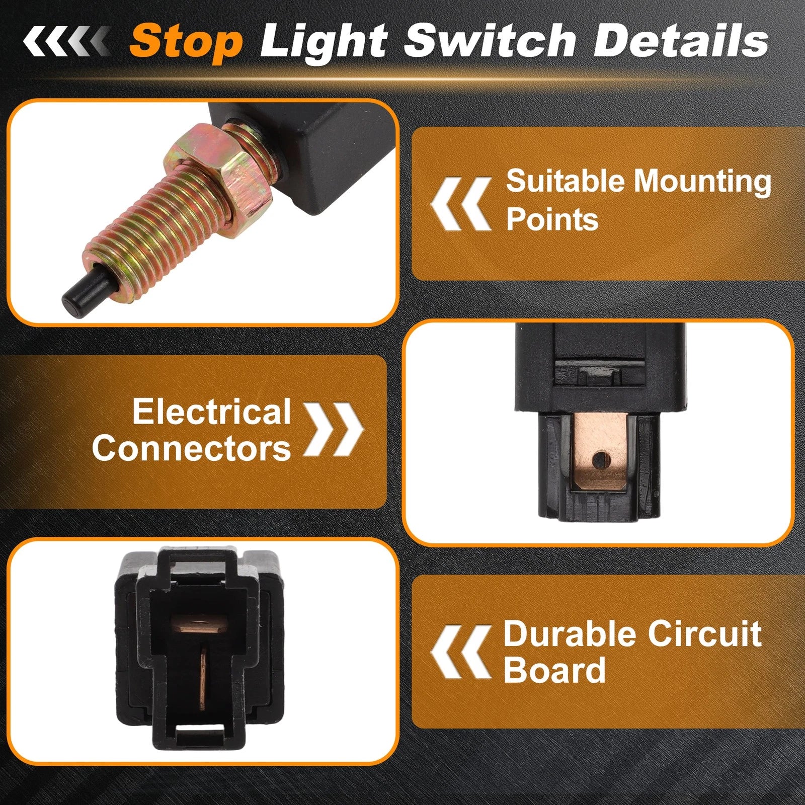 Brake Light Switch for Chevrolet Nova (1985–1988) 12351083