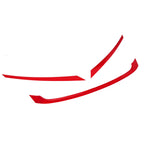 3PC Glossy Red ABS Front Grill Trim Cover Garnish for Honda Civic (2016–2021)