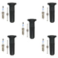 Set of 5 Bosch Platinum Spark Plugs & Denso Coil Boots for Canyon Colorado (2004–2012)