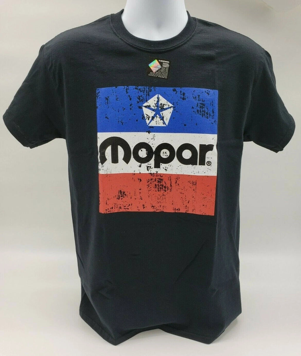 Black T-Shirt with 1972 Mopar Emblem Logo Front for Dodge Charger (1972–1972)