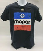Black T-Shirt with 1972 Mopar Emblem Logo Front for Dodge Charger (1972–1972)