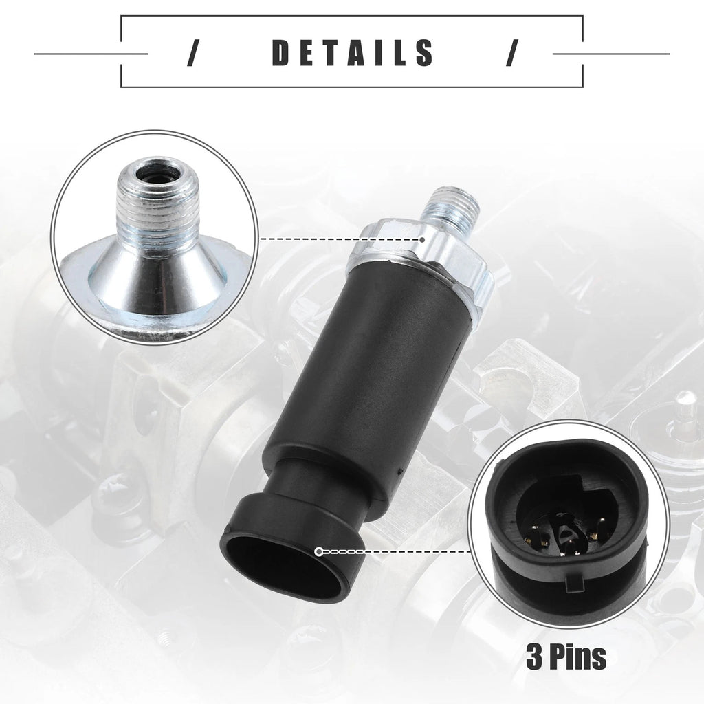 Engine Oil Pressure Sensor for Buick Regal (1989–1991) 19244497 Black Plastic