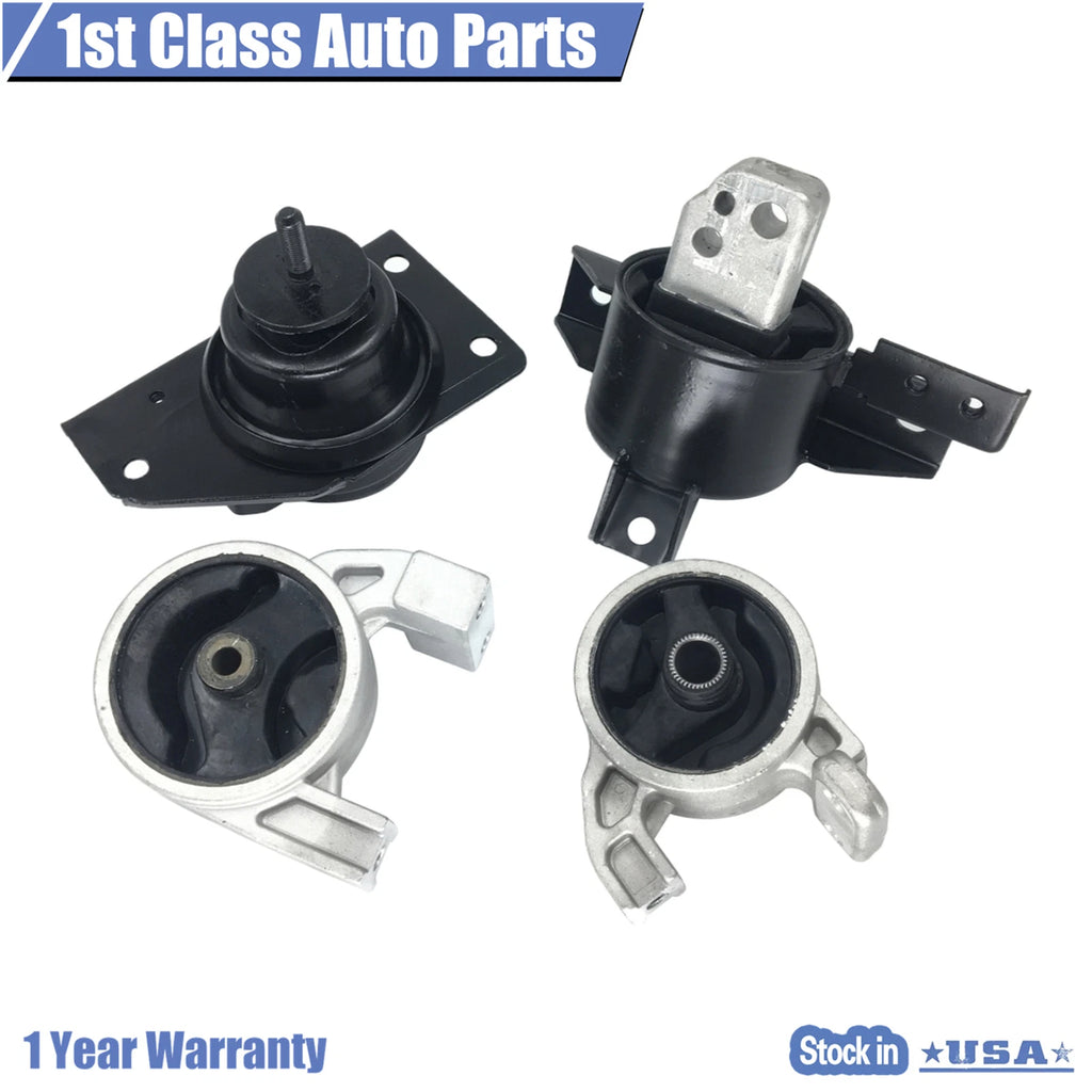 4PCS Engine Motor & Trans Mount Set for Hyundai Kia Accent Rio5 (2006–2011)
