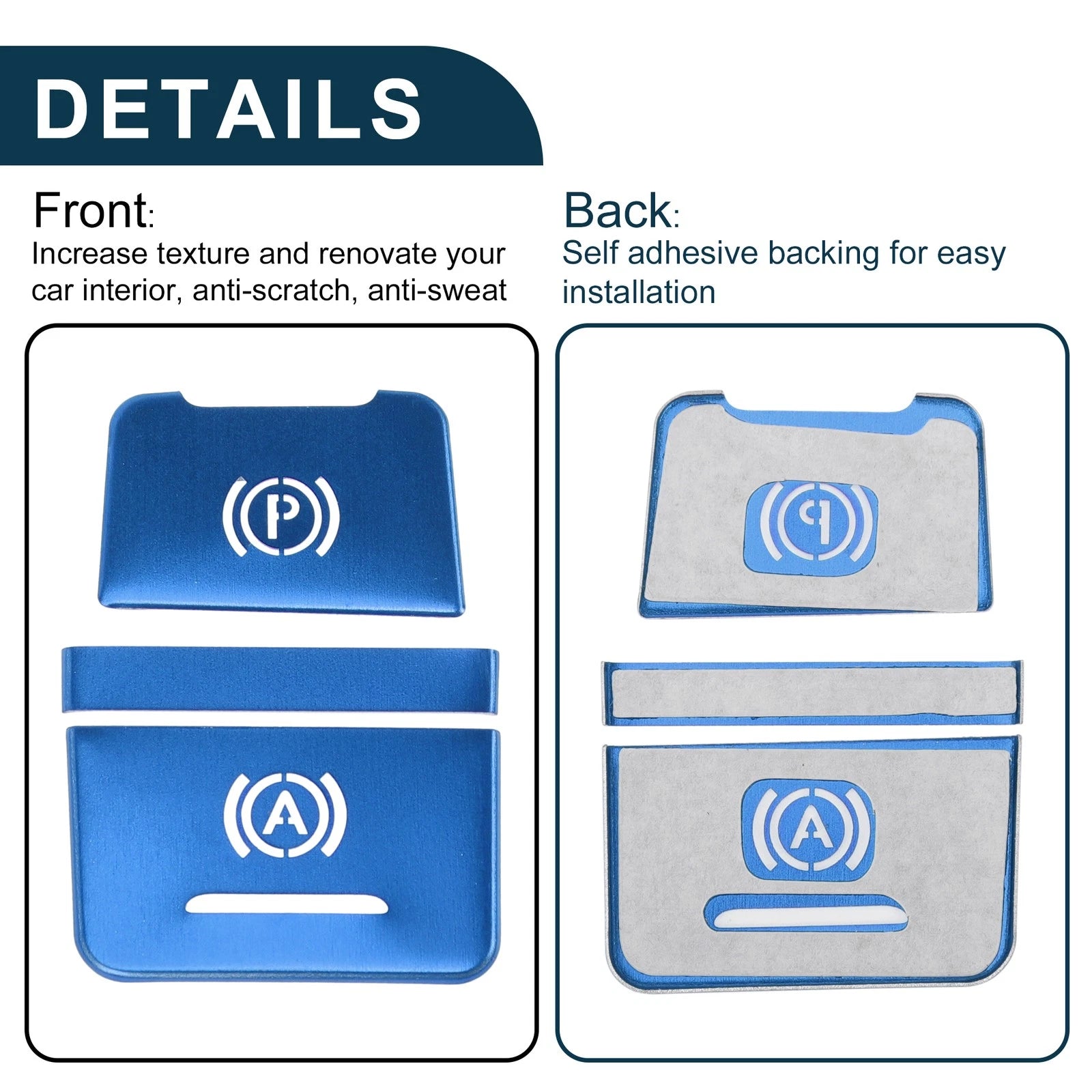 Electronic Handbrake Switch Button Sticker for Audi A6 C7 (2011–2018) Blue