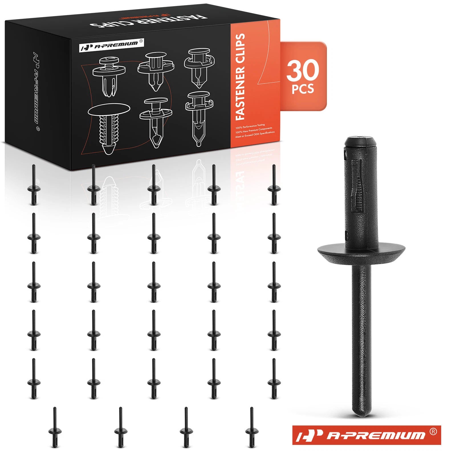 30x Nylon Blind Rivets for Ford 