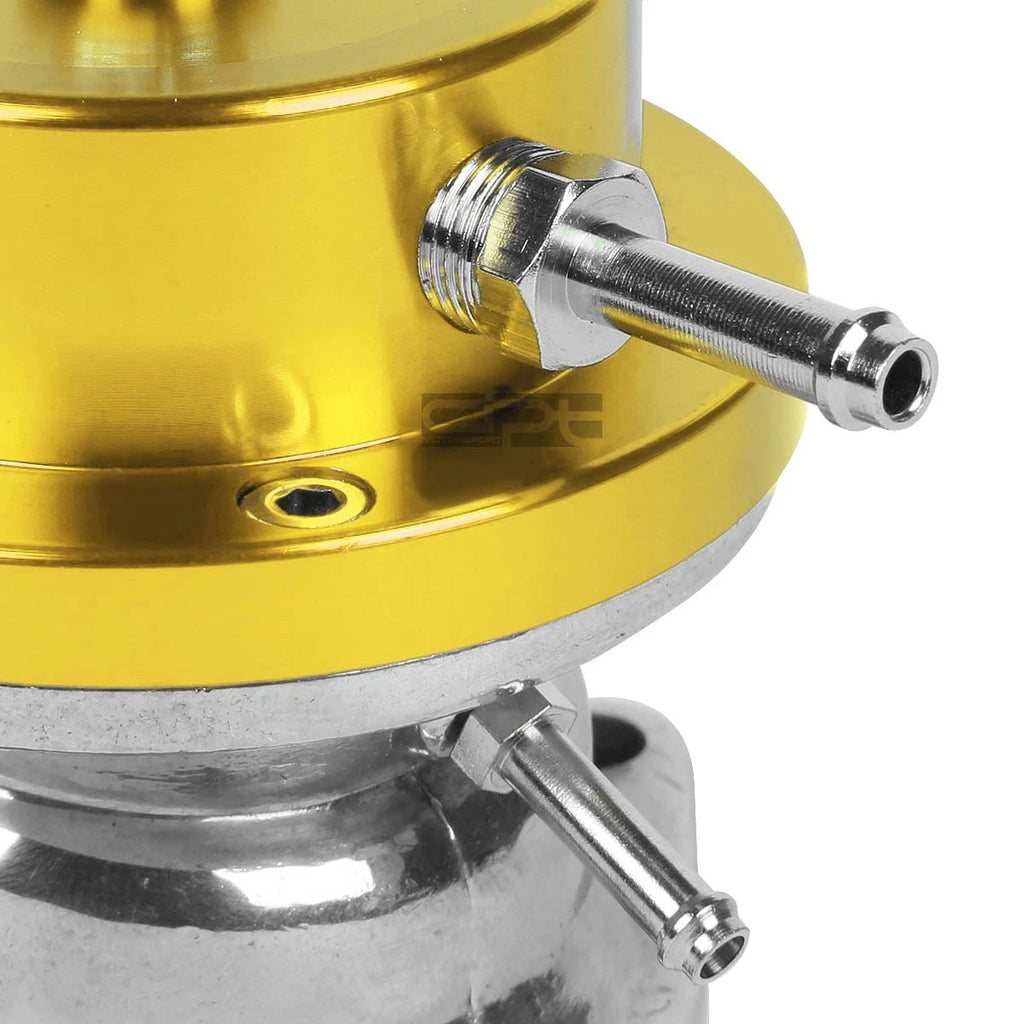 Universal Aluminum Gold S Style 2.5" Flange Turbo Blow Off Valve BOV 30 PSI