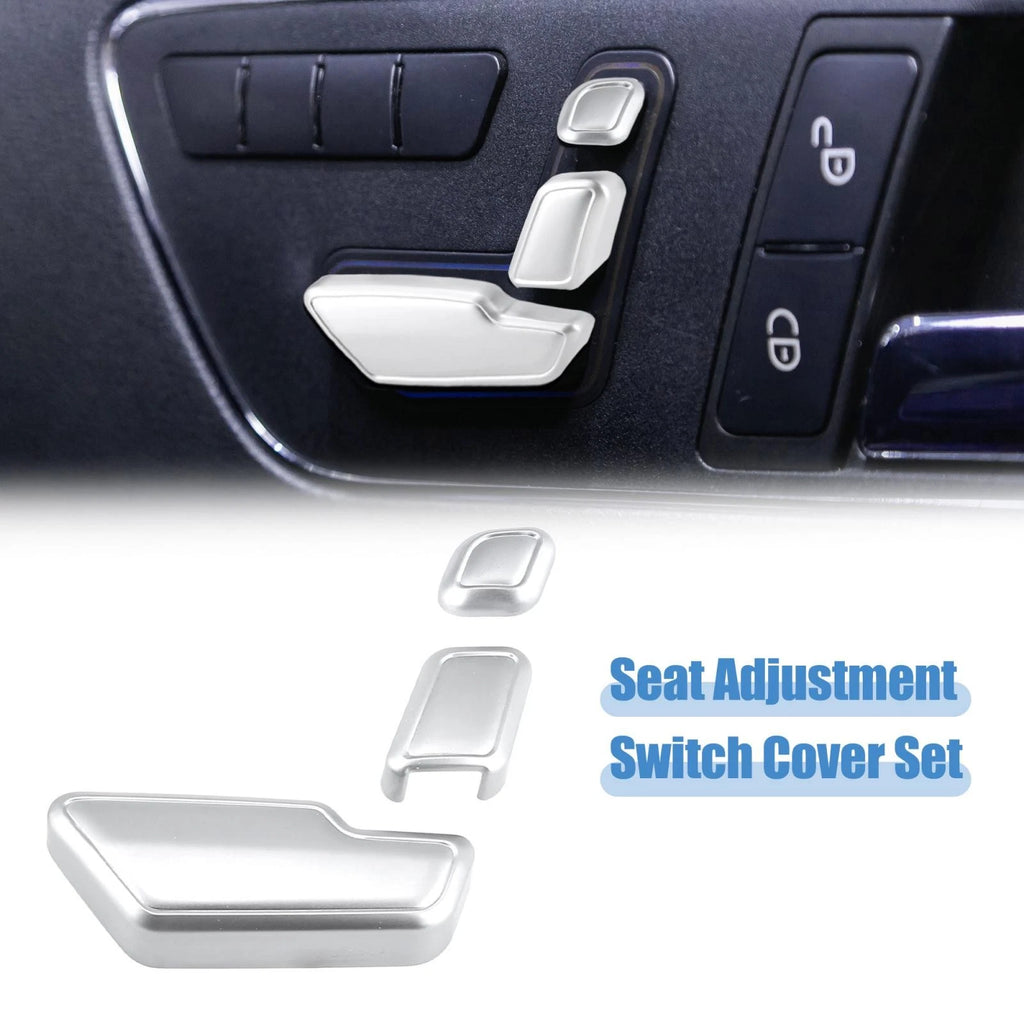 Set of 3 Door Seat Adjust Button Switch Cover Trim for Mercedes Benz RHD