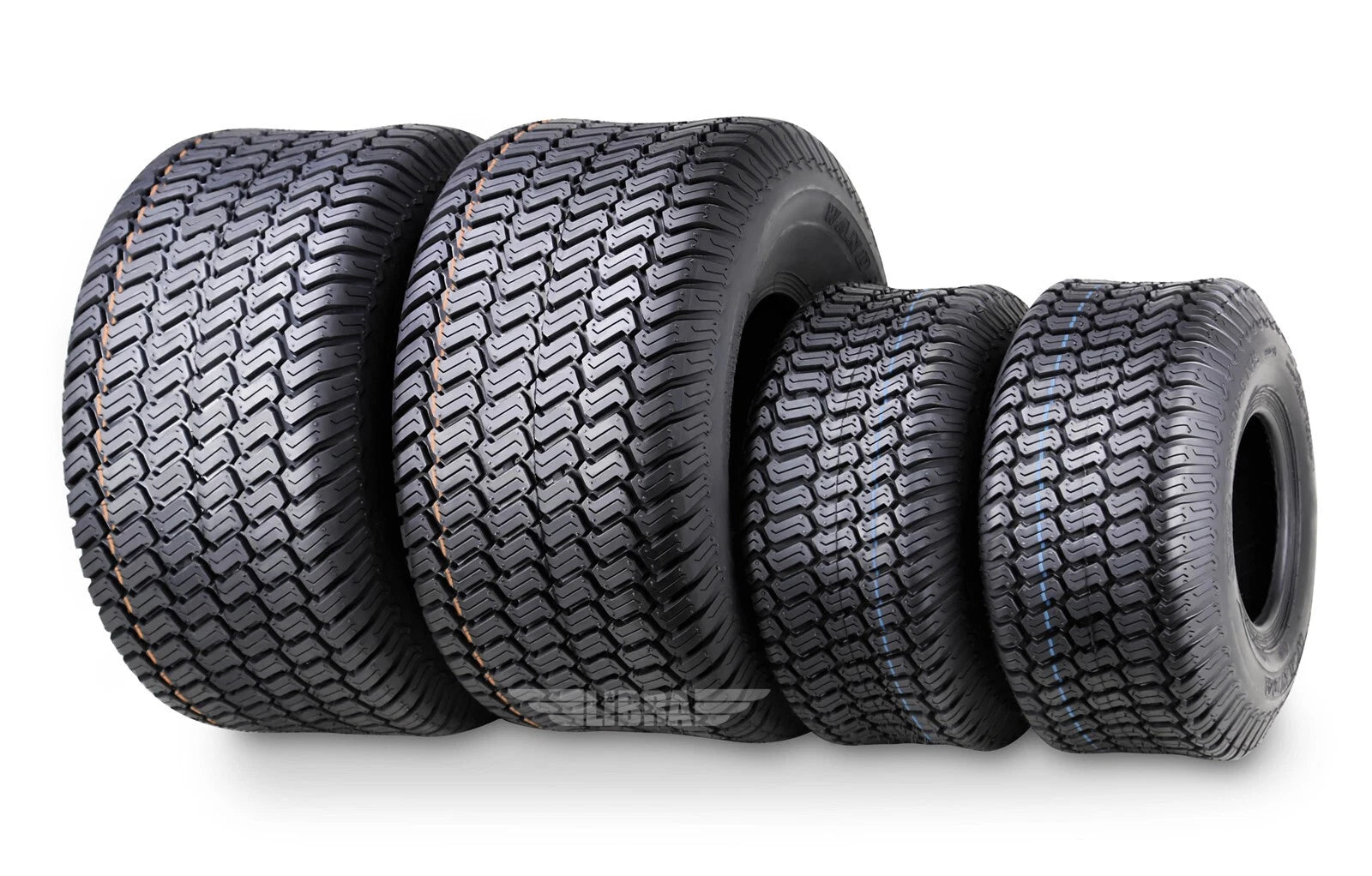 Set of 4 Turf Tires 15X6-6 & 20X8-8 for Lawn Mower Tractor (13016/13035)