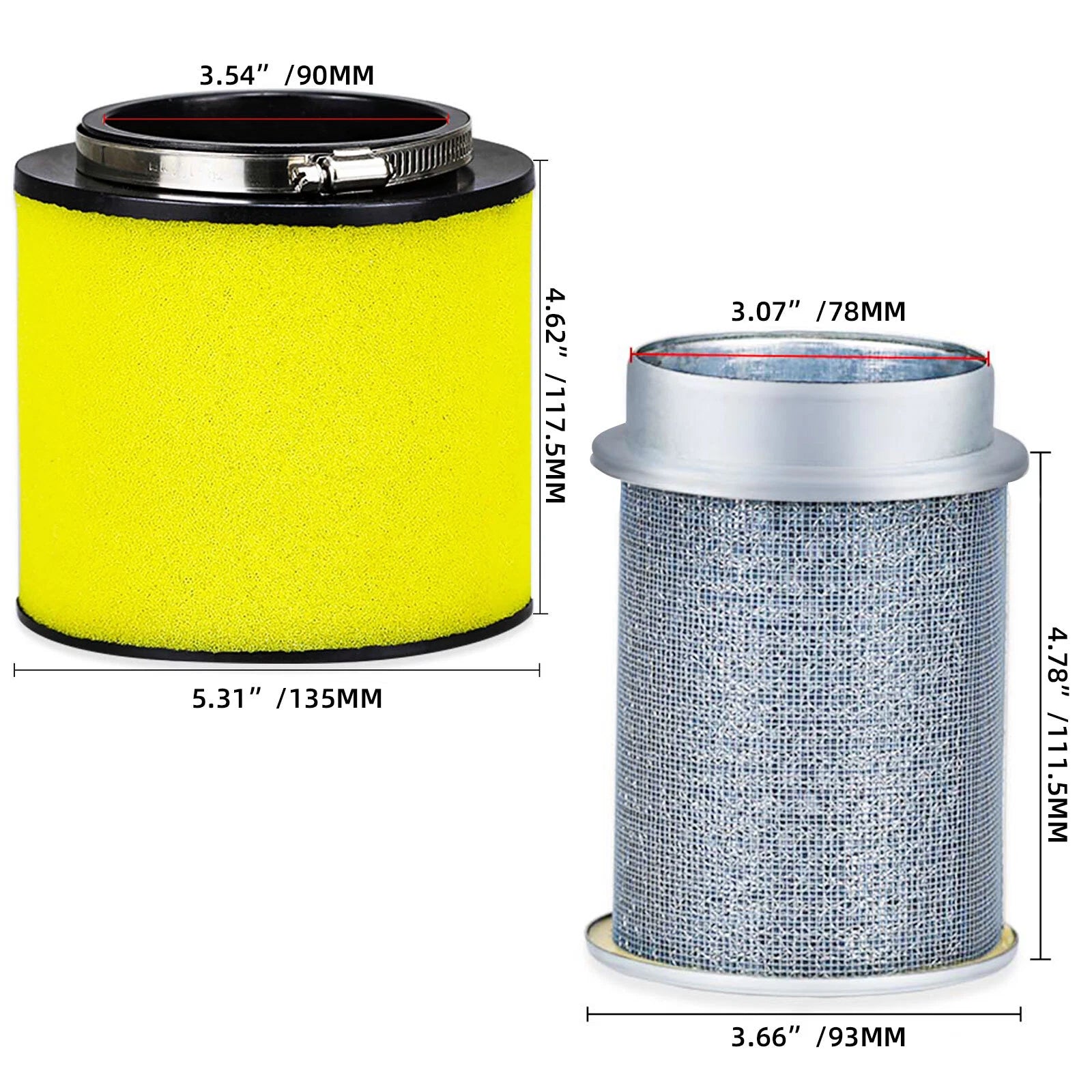 Air Filter for Honda Rancher 420 TRX420, Foreman 500 TRX500/520 (2007–2023)