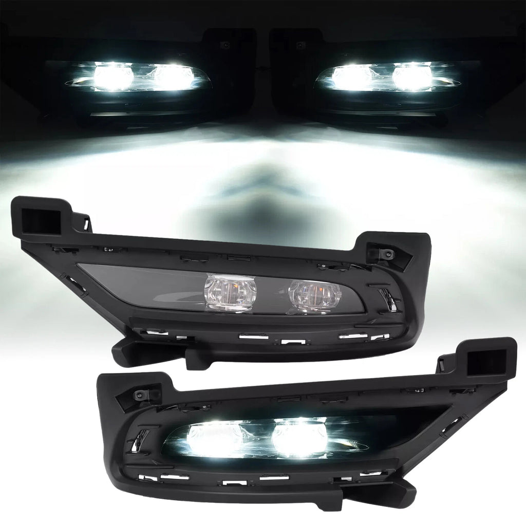 LED Bumper Fog Lights with Bezels for Chrysler 300 (2015–2024) Pair