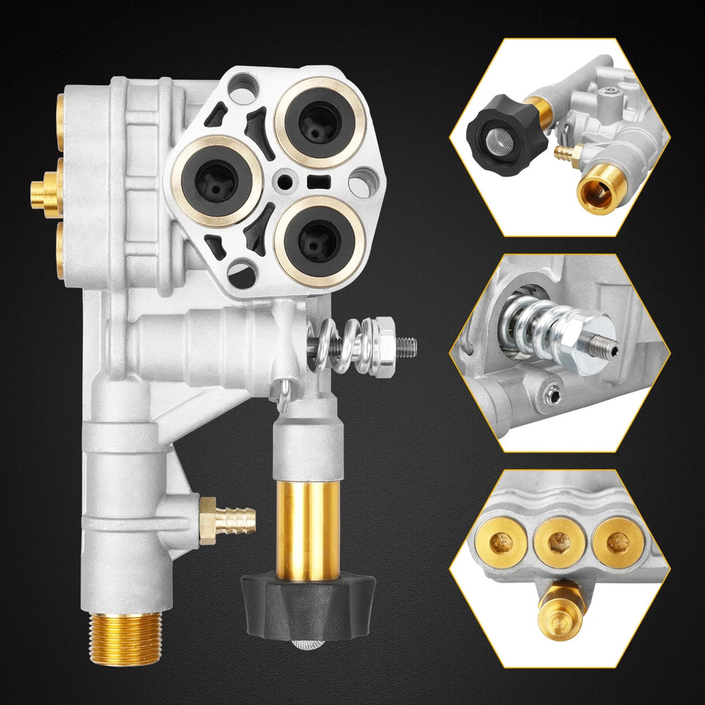 Cleaning Manifold Kit for Axial Cam Pressure Washer Pump (7108366, 520006, 510020)