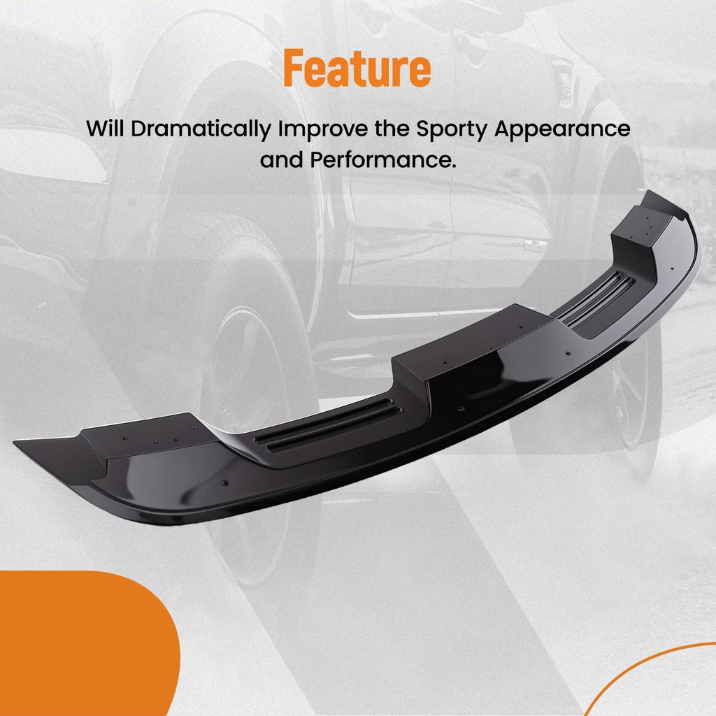 Rear Spoiler Wickerbill for Ford Mustang 2-Door (2015–2022) Gloss Black