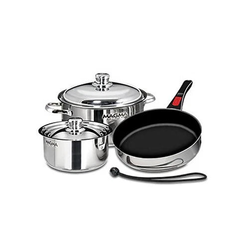 7 pc. Stainless Induction Cookware Set with Ceramica Non-Stick A10-363-2-IND