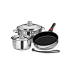 7 pc. Stainless Induction Cookware Set with Ceramica Non-Stick A10-363-2-IND