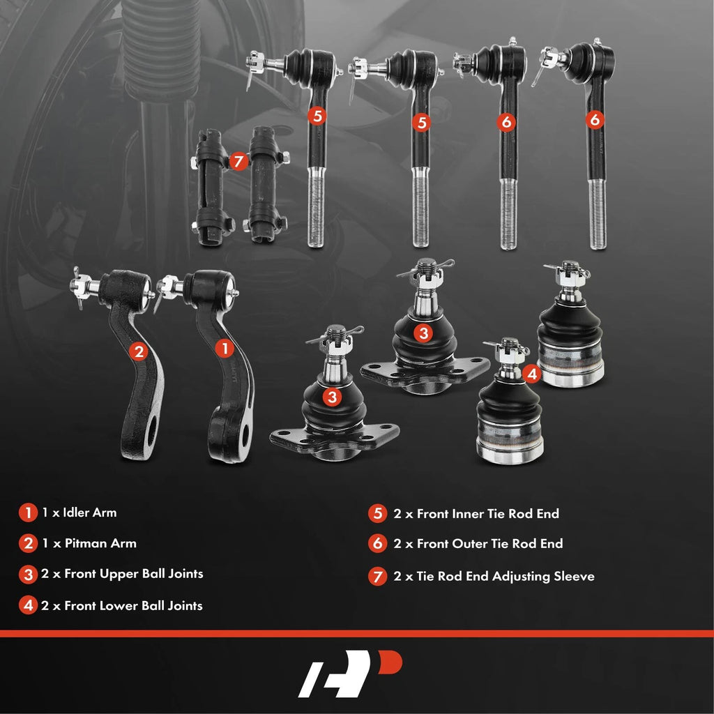 Set of 12 Inner & Outer Tie Rod Ends for Chevrolet Tahoe GMC Yukon (1995–1999)
