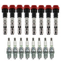 Set of 8 Ignition Coils & NGK V-Power Spark Plugs for Audi A6 Quattro S4 (1995–2005)
