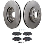 2X Brake Disc and Pad Kit for VW Golf A3