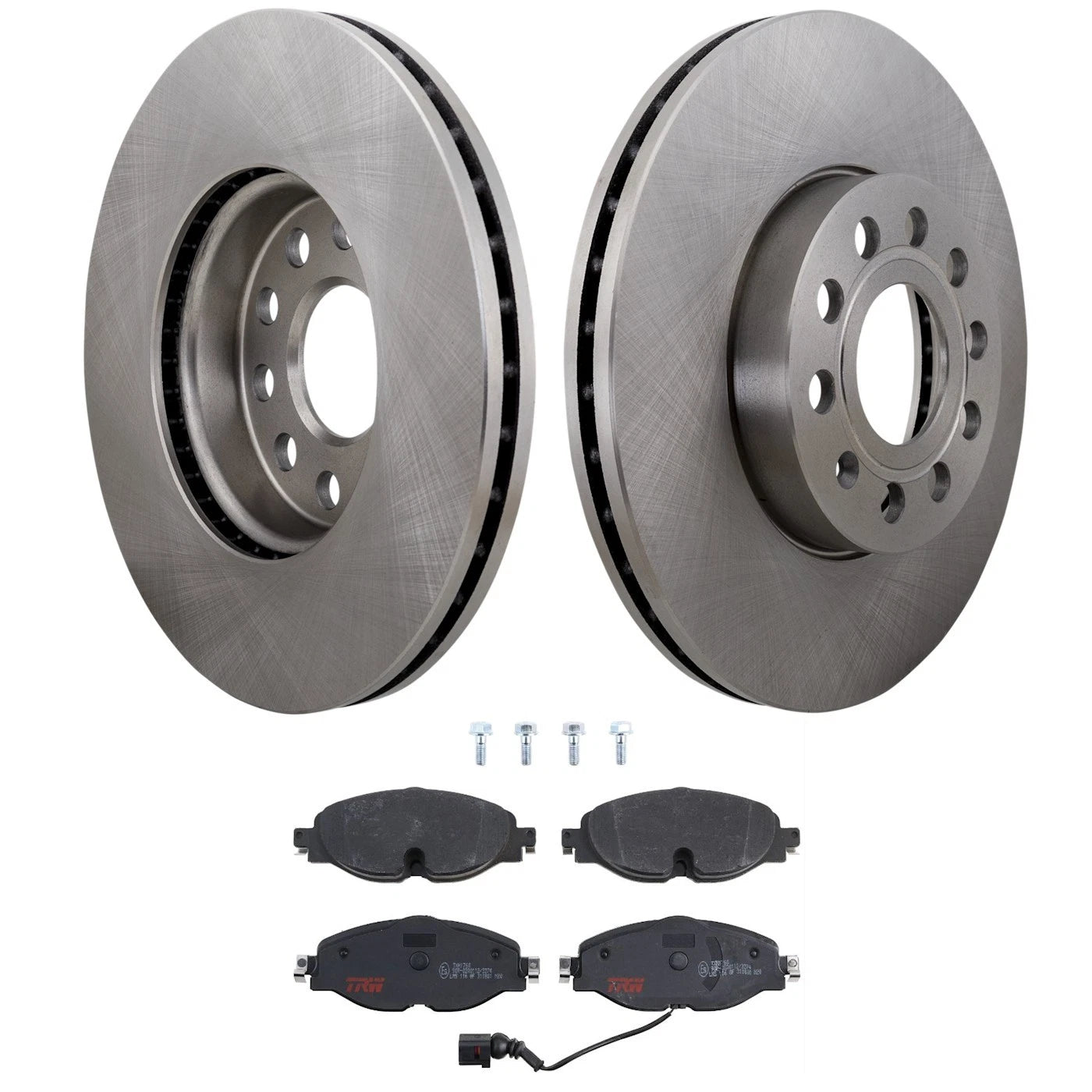 2X Brake Disc and Pad Kit for VW Golf A3