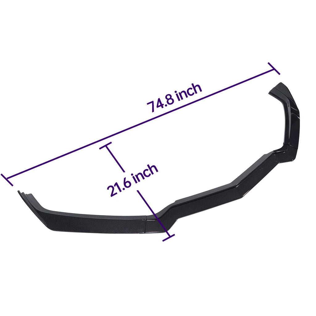 5VM Style Carbon Fiber Front Bumper Lip Splitter for Chevy Corvette C8 (2020–2023)