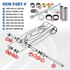 Rear Swing Arm Bushing Kit for Yamaha Raptor 700/700R YFM700 YFM700R (2006–2024)