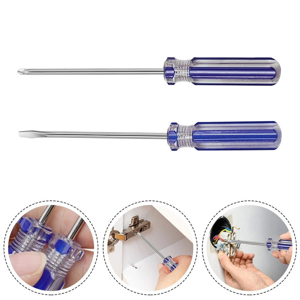 Ergonomic Precision Hand Tool Set for Furniture Repair (Slotted & Cross Head)