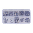 100pcs 304 SS External Circlip Ring Assortment 8-18mm for Universal