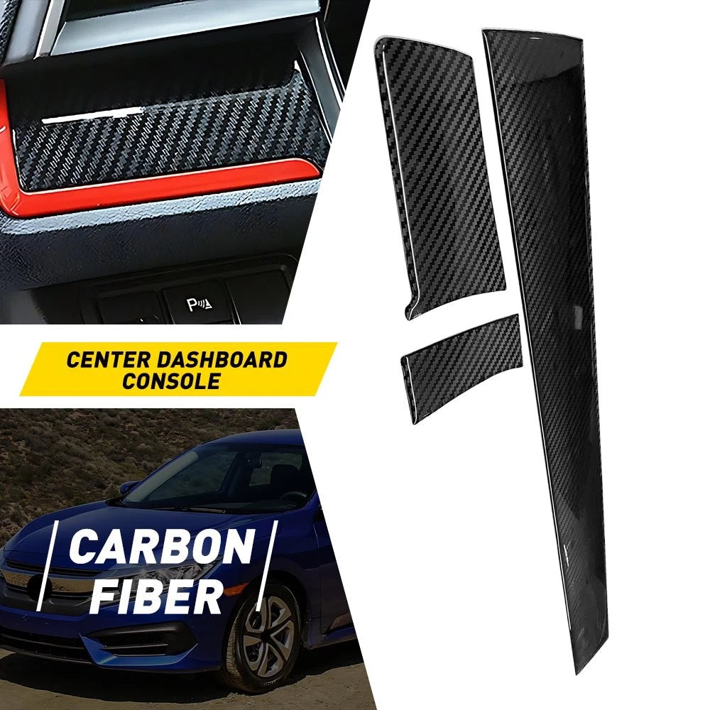 Carbon Fiber Center Dashboard Console Cover Trim for Honda Accord (2016–2021)