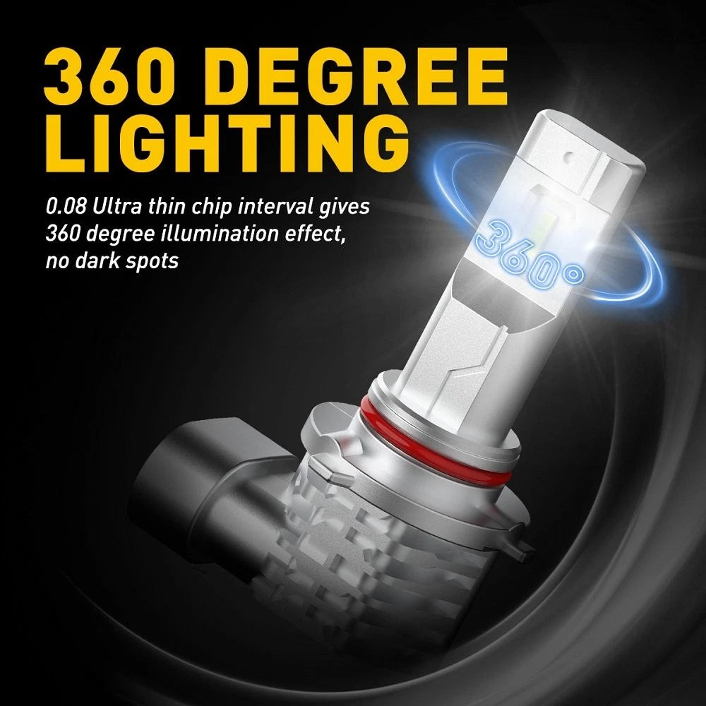 2X AUXITO HB4 9006 LED Fog Light Bulbs for 6500K 4000LM