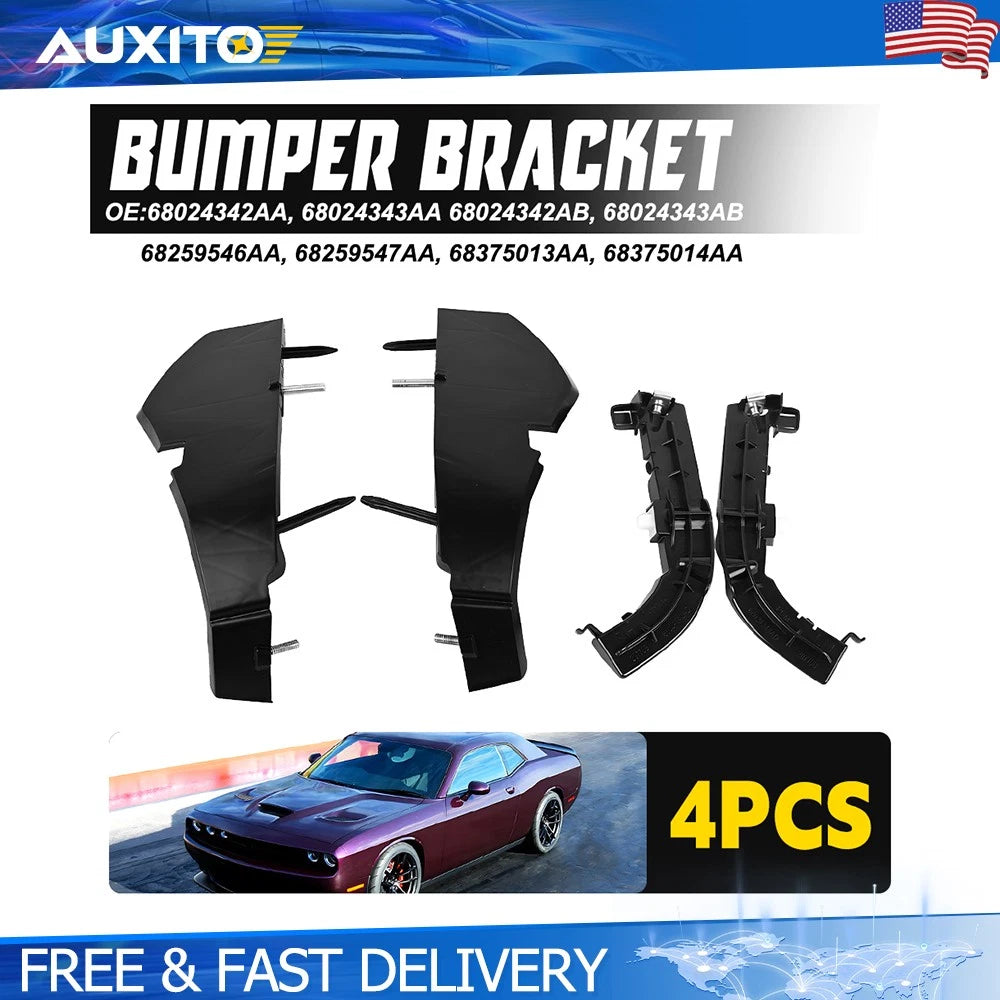 Set of 2 Bumper Fascia Support Brackets for Dodge Challenger (2015–2022)