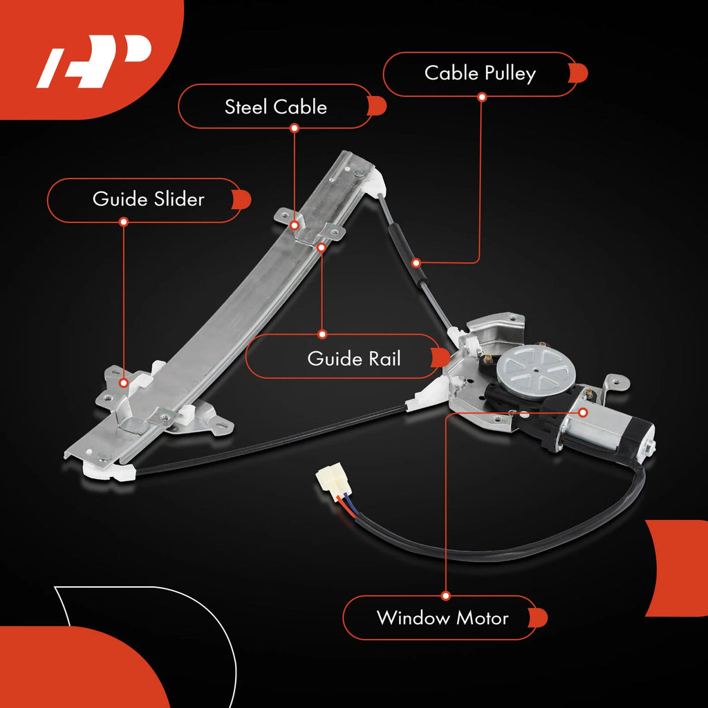 Front Power Window Regulator with Motor for Mitsubishi Mirage (1990-2002)