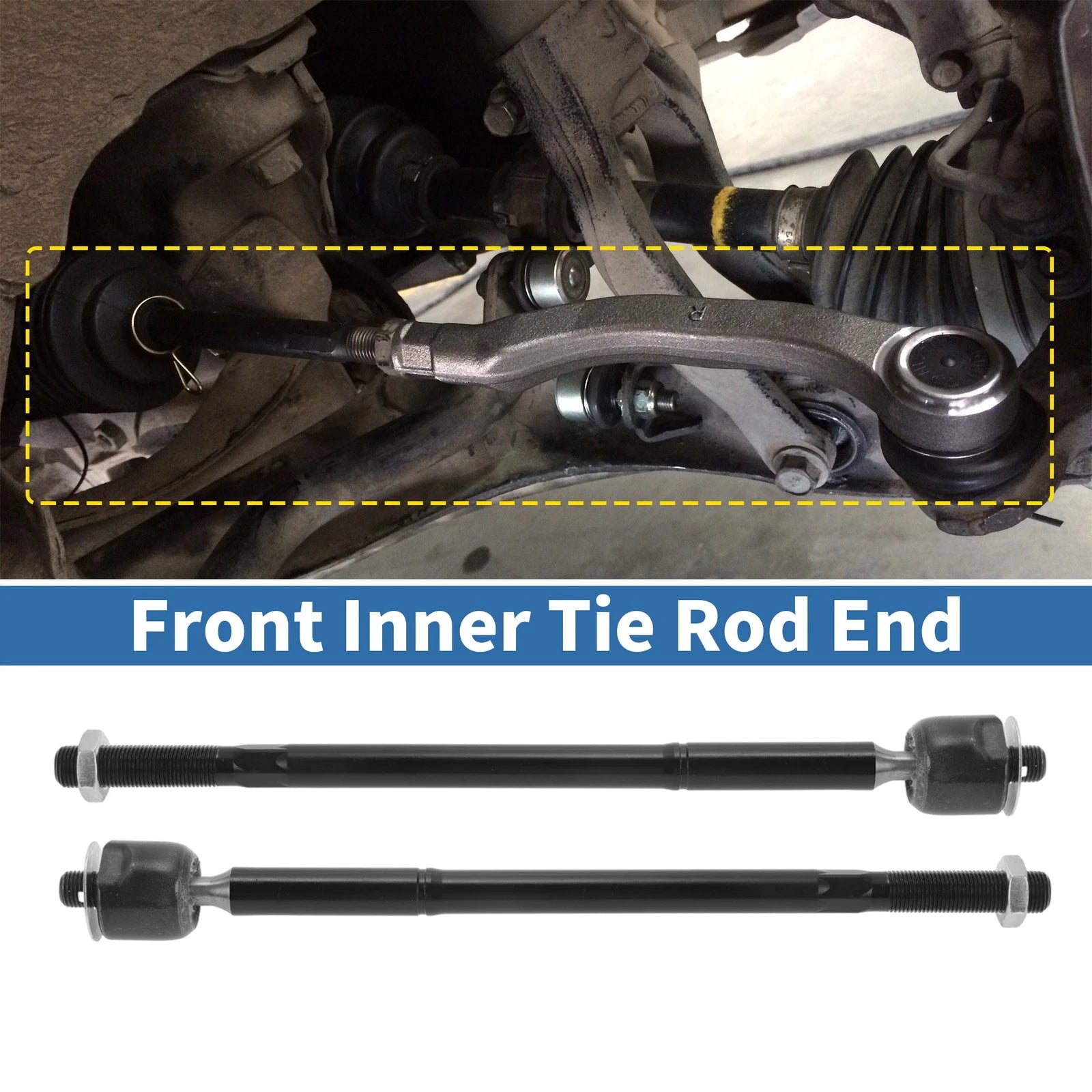 2 Pcs Front Inner Tie Rod End Links for Toyota Matrix (2009–2014)